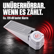 Alarm-Türstopper Premium Weiß – Ca. 120 dB lauter Alarm