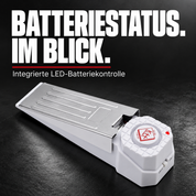 Alarm-Türstopper Premium Weiß – Integrierte LED-Batteriekontrolle
