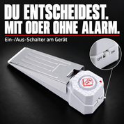 Alarm-Türstopper Premium Weiß – Ein-/Aus-Schalter am Gerät