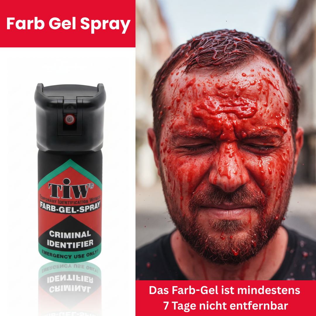 Criminal Identifier - Rotes Farb-Gel-Spray 40 ml Jet Man – Produktansicht