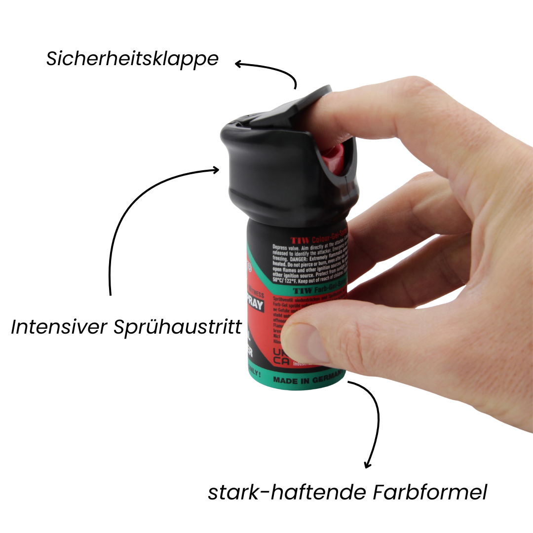 Criminal Identifier - Rotes Farb-Gel-Spray 40 ml Jet Man – weitere Produktansicht 2