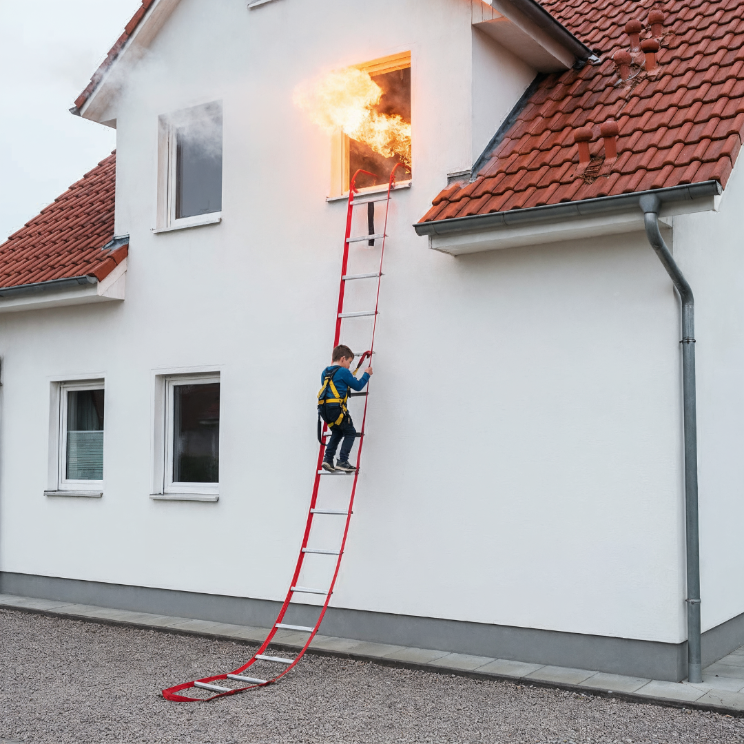 Rettungsleiter mit Aluminium Trittstufen – weitere Produktansicht 2