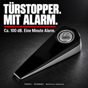 Alarm-Türstopper Travel Schwarz – ca. 100 dB und eine Minute Alarm