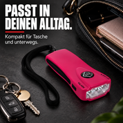 kh-security Alarmtaschenlampe – Pink – PASST IN DEINEN ALLTAG.