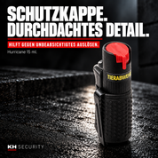Schutzkappe am Hurricane Pfefferspray schwarz