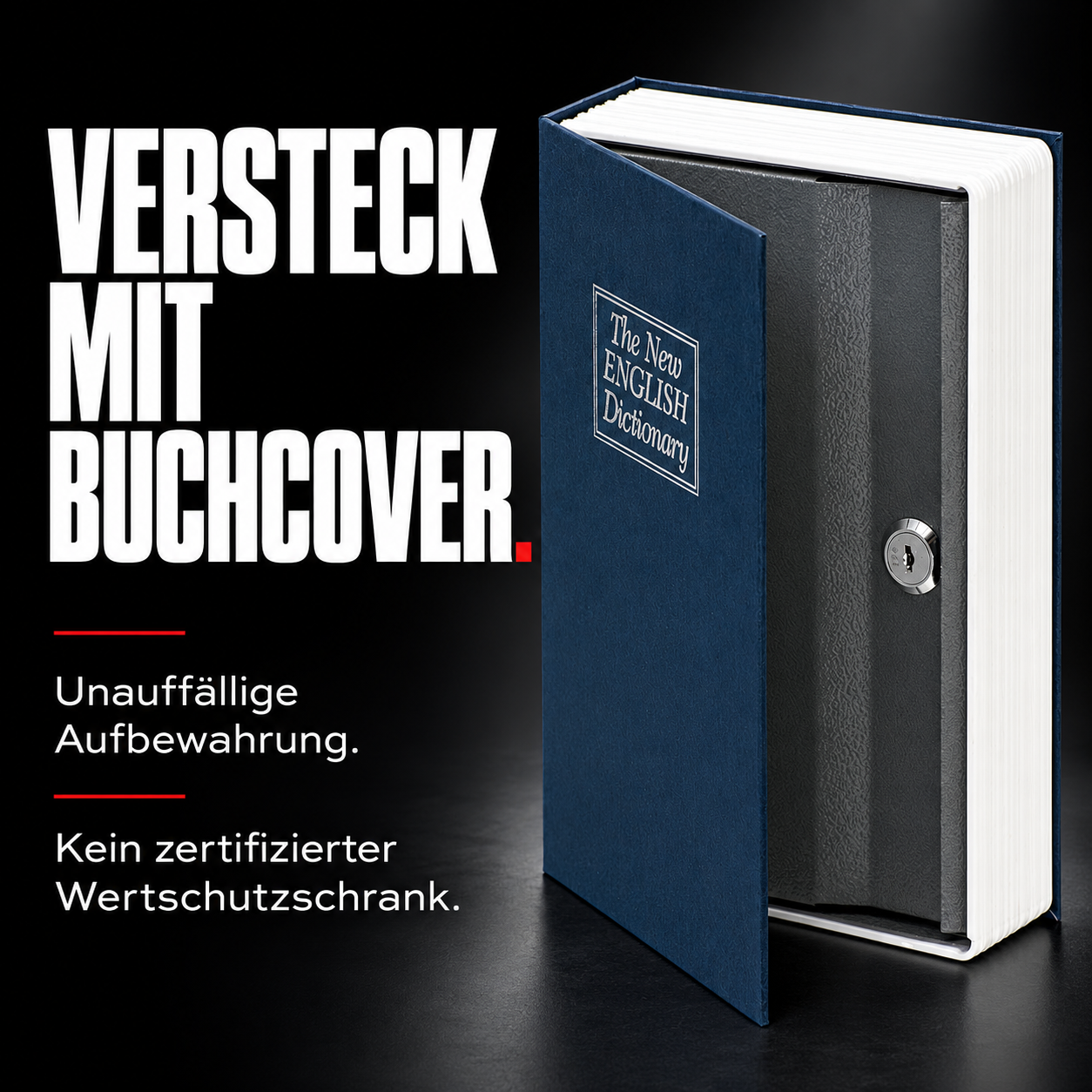 Buchsafe English Dictionary – VERSTECK MIT BUCHCOVER.