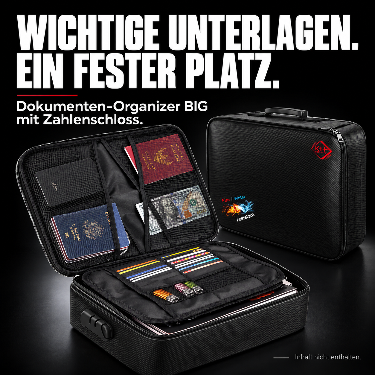 Dokumenten-Organizer BIG mit Zahlenschloss – WICHTIGE UNTERLAGEN. EIN FESTER PLATZ.