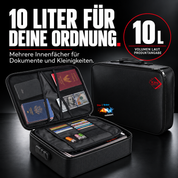 Dokumenten-Organizer BIG mit Zahlenschloss – 10 LITER FÜR DEINE ORDNUNG.