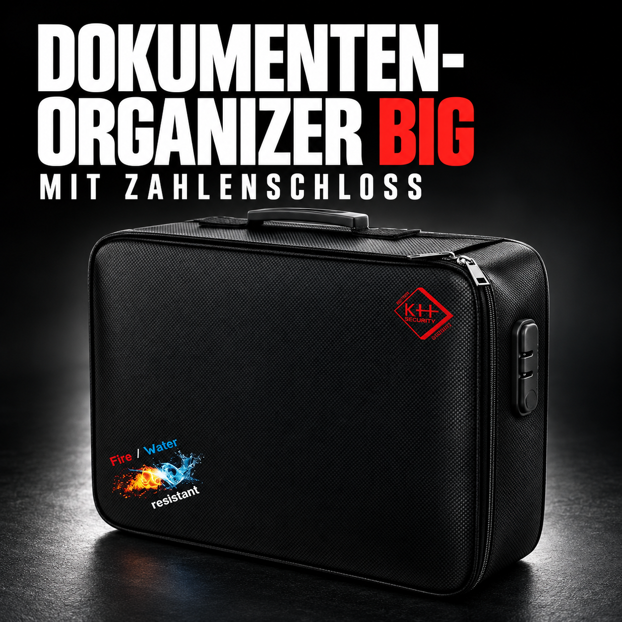 Dokumenten-Organizer BIG mit Zahlenschloss – Produktansicht