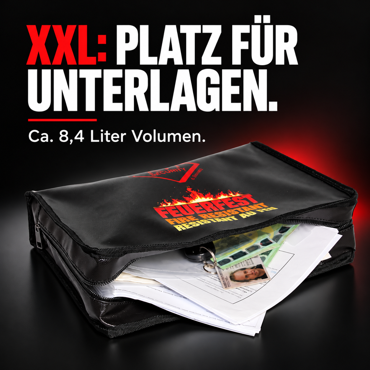 dokumententaschen: XXL: PLATZ FÜR UNTERLAGEN. Ca. 8,4 Liter Volumen.