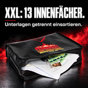 dokumententaschen: XXL: 13 INNENFÄCHER. Unterlagen getrennt einsortieren.
