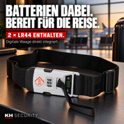 KH-Security Koffergurt mit Waage inklusive zwei LR44-Batterien