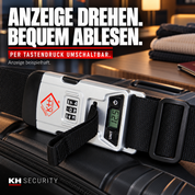 Gewichtsanzeige der Kofferwaage per Tastendruck drehbar