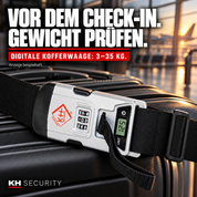 Digitale Gepäckwaage im Koffergurt mit Messbereich 3 bis 35 kg