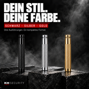 Mini Teleskop Abwehrstock – geschlossene Ausführungen in Schwarz, Silber und Gold