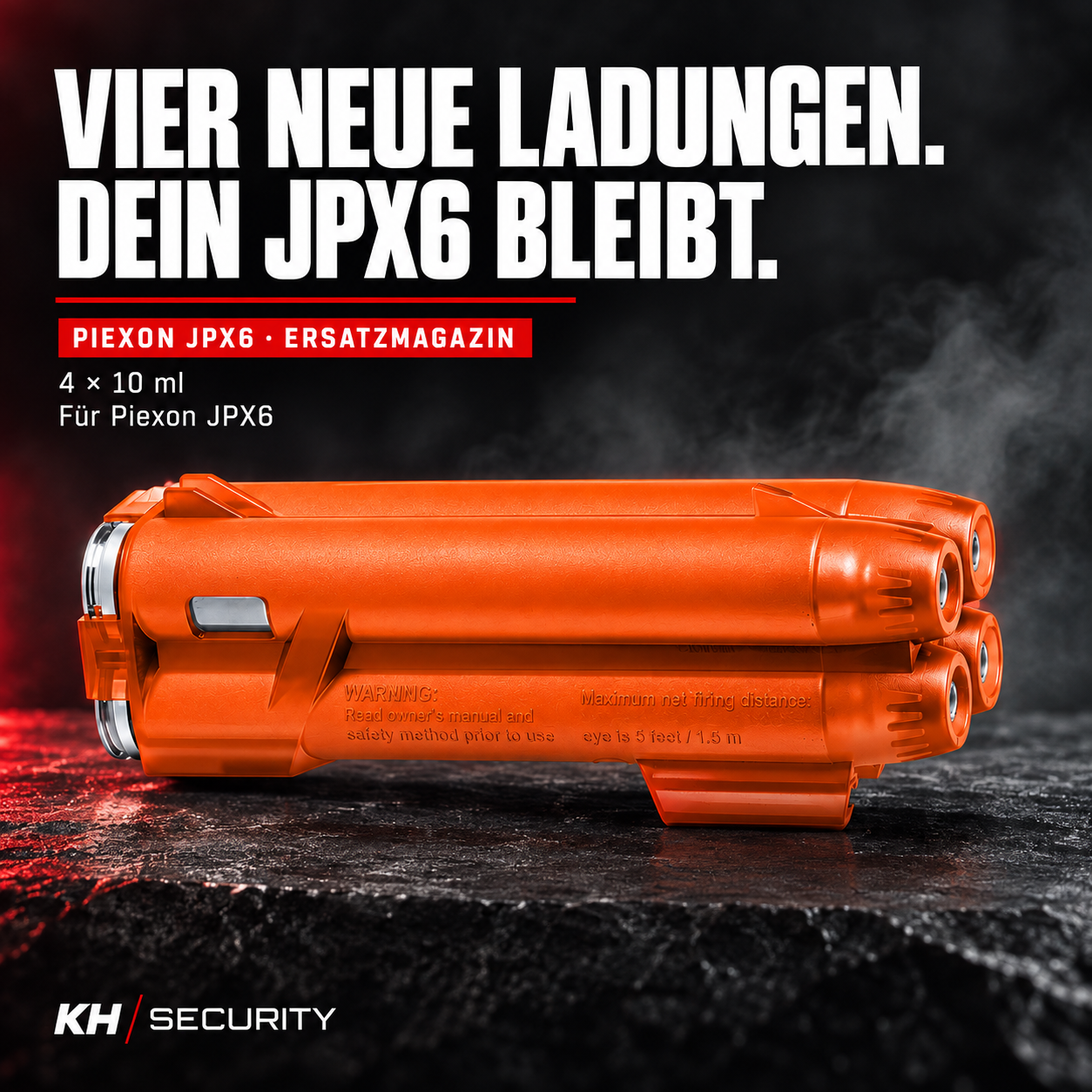 Ersatzmagazin Pfeffer für Piexon Jet Protector 6  40ml – Premium-Titelmotiv