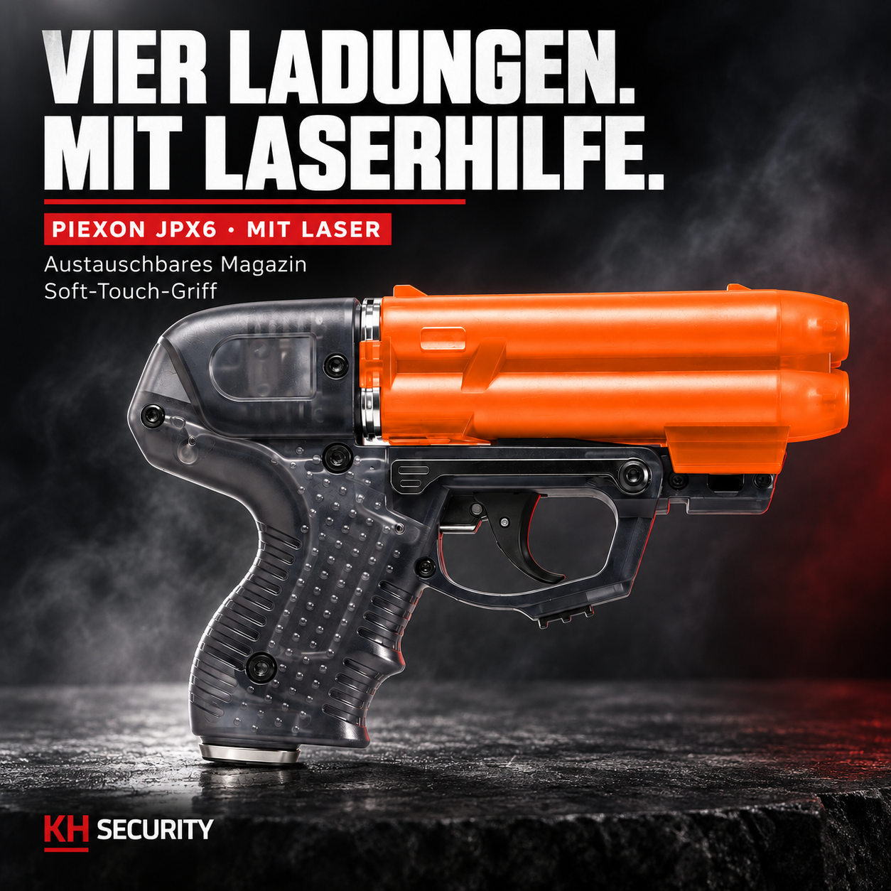 Pfefferspray Abschussgerät Piexon JPX6 mit Laser – Premium-Titelmotiv