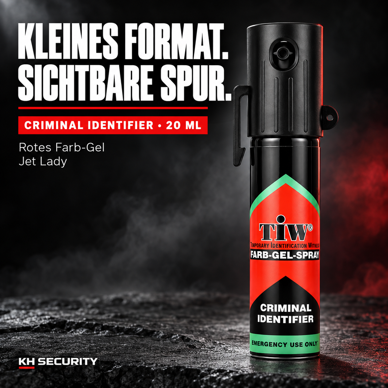 Criminal Identifier - Rotes Farb-Gel-Spray 20 ml Jet Lady – Premium-Titelmotiv