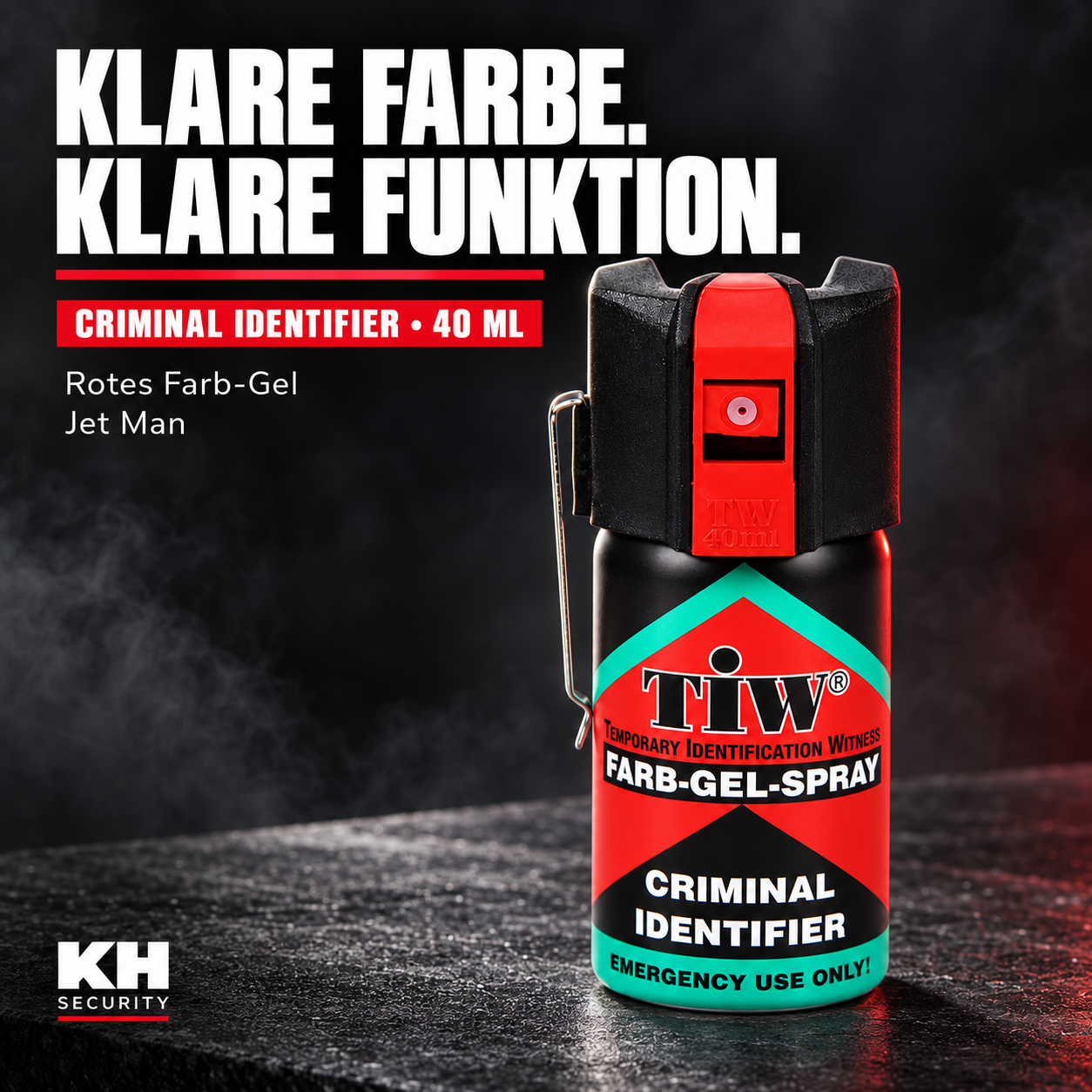 Criminal Identifier - Rotes Farb-Gel-Spray 40 ml Jet Man – Premium-Titelmotiv