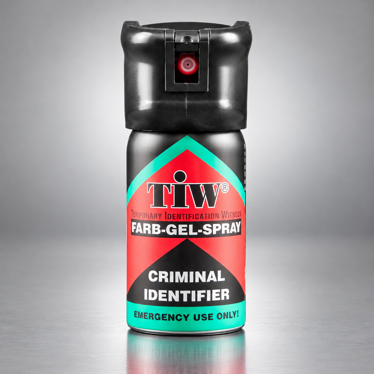 Criminal Identifier - Rotes Farb-Gel-Spray 40 ml Jet Man – mit Flip-Top Deckel – Premium-Studiofoto