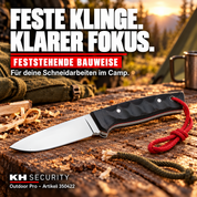 Feststehendes Outdoor Pro Outdoormesser für Schneidarbeiten beim Camping