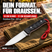 Outdoor Pro Messer – 10 cm Klinge, 21 cm Gesamtlänge und 251 g Gewicht