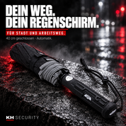 Kompakter UZI Sicherheitsschirm mini für Arbeitsweg und Alltag