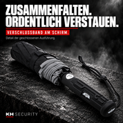 Verschlussband am geschlossenen UZI Sicherheitsschirm mini